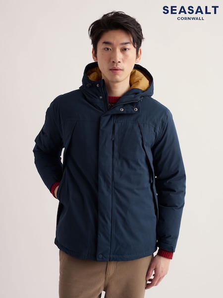 أزرق - Regular Seasalt Cornwall Kastell Short Puffer Coat