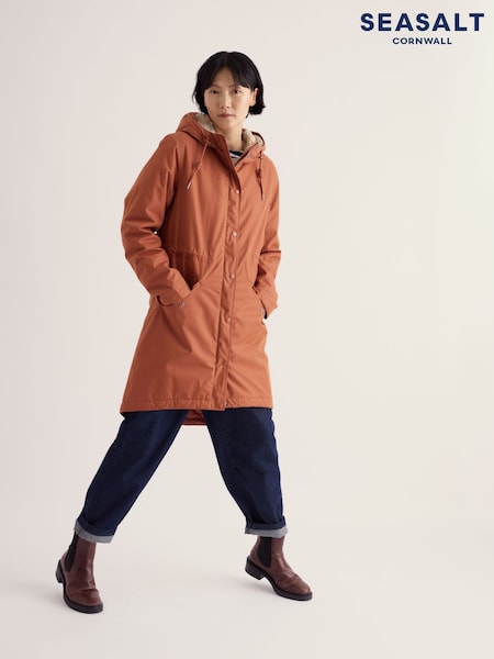 Brown - Seasalt Cornwall Petite Plant Hunter Waterproof Parka Coat