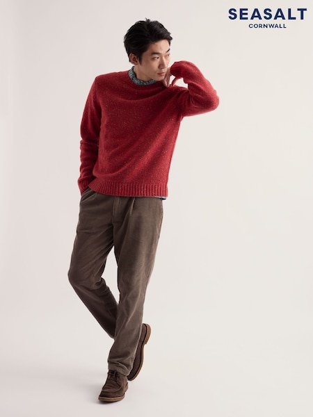 Red - Regular Seasalt Cornwall Trowan Crew Neck Jumper