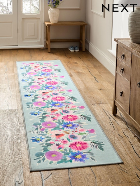 Washable Bold Floral Runner (E62666) | € 39 - € 57