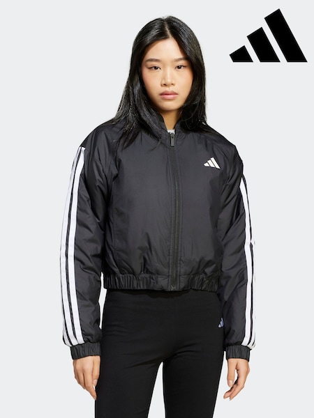 adidas Black Essentials 3-Stripe Insulate Jacket (E62682) | €93