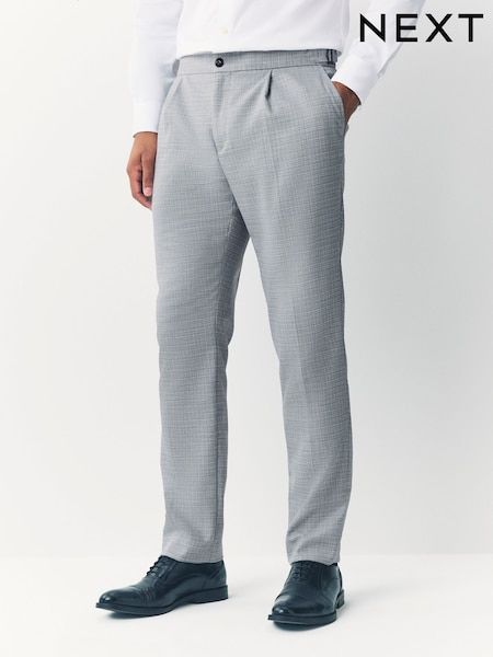 Сірий - Slim Fit Textured Side Adjuster Trousers (E62876) | 1 485 грн