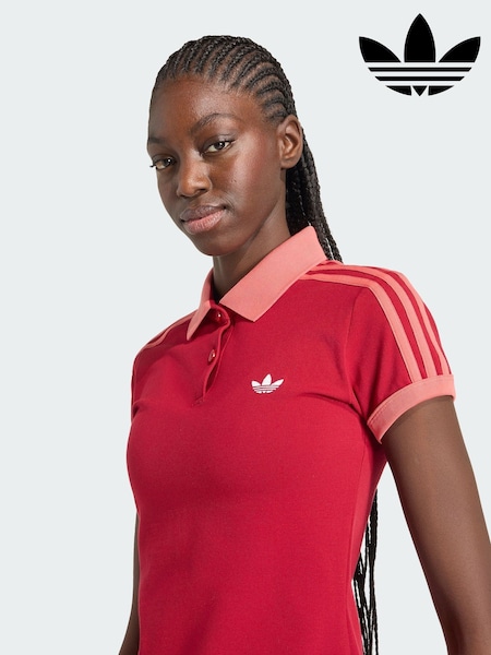 Red - Adidas Originals 3-stripes Polo Shirt