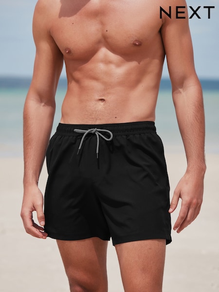 Black Essential No Logo Swim Shorts (E62905) | kr182