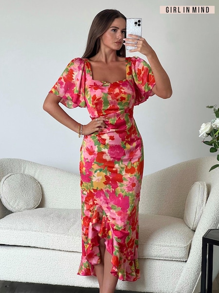 Girl In Mind Heidi Ruched Midi Dress (E62947) | €30