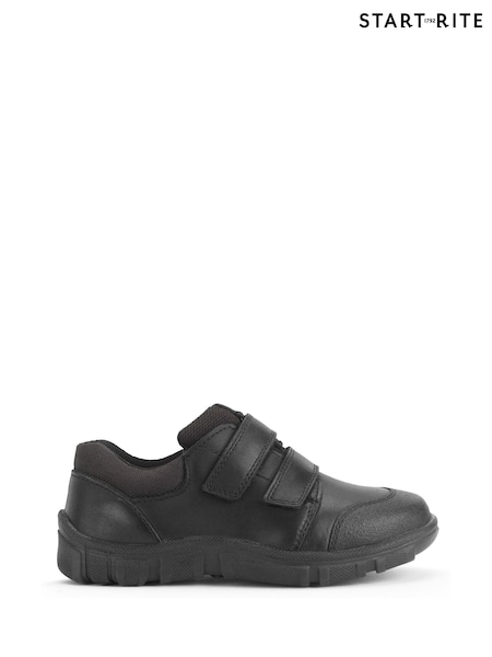Start Rite Topic Dual Fit Rip Tape Black Leather School Shoes (E63062) | 225 zł