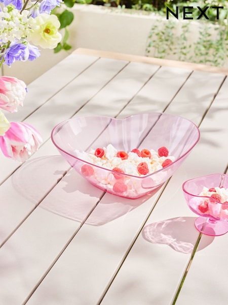 Pink Heart Picnic Serveware Serving Bowl (E63132) | €16