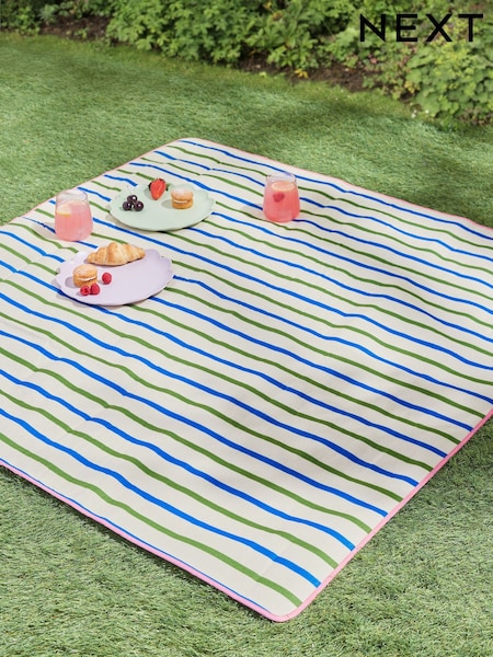 Multi Mediterranean Fleece Picnic Blanket (E63149) | €19