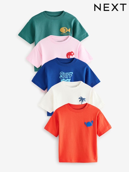 Leuchtend mehrfarbig - Short Sleeve T-Shirts 5 Pack (3mths-7yrs) (E63196) | 26 € - 31 €