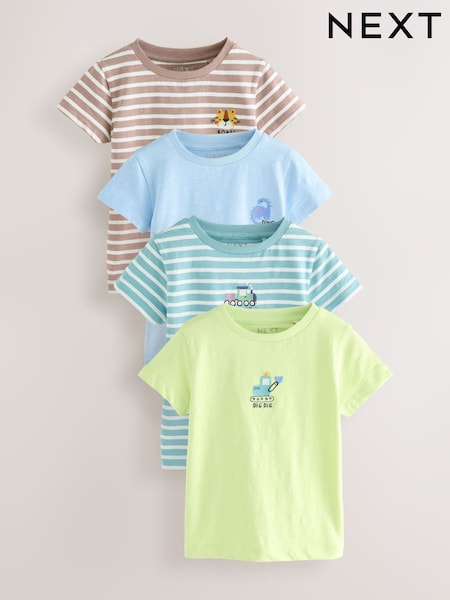 Mehrfarbig - Short Sleeve T-Shirts 4 Pack (3mths-7yrs) (E63198) | 27 € - 33 €