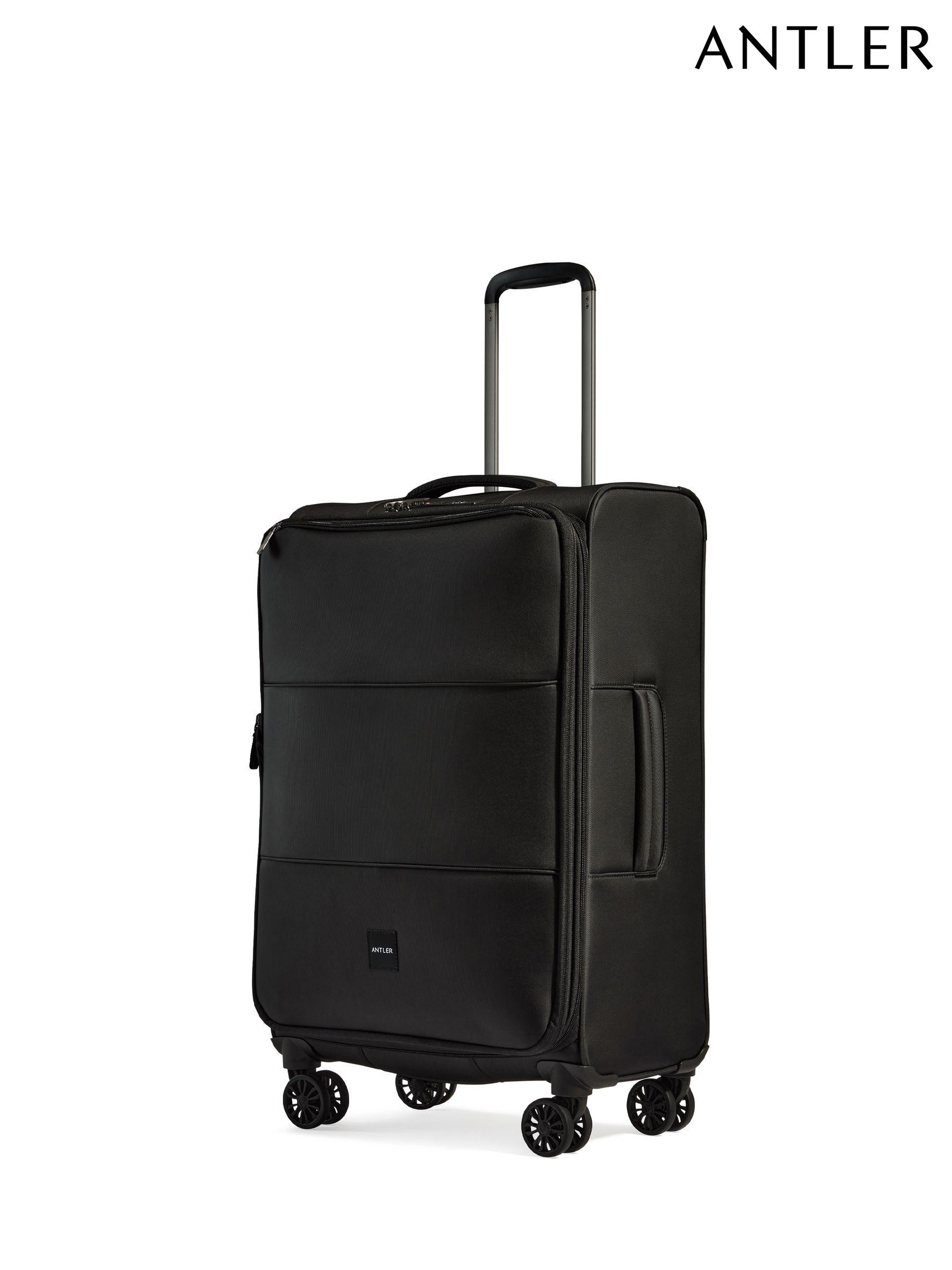 Black and white striped suitcase cheap