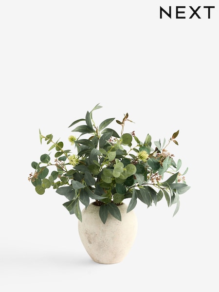 Green Artificial Foliage Arrangement in Lydford Vase (E63452) | AED301