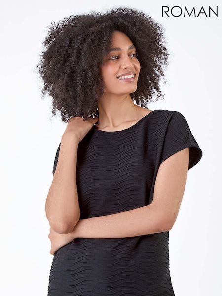 Roman Plain Wave Textured Stretch Top (E63533) | 45 €