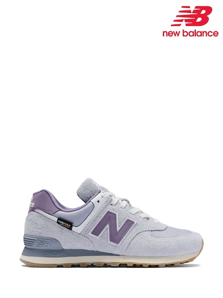 Harmaa/Vaaleanpunainen/Valkoinen - New Balance Womens 574 Trainers (E63653) | €150