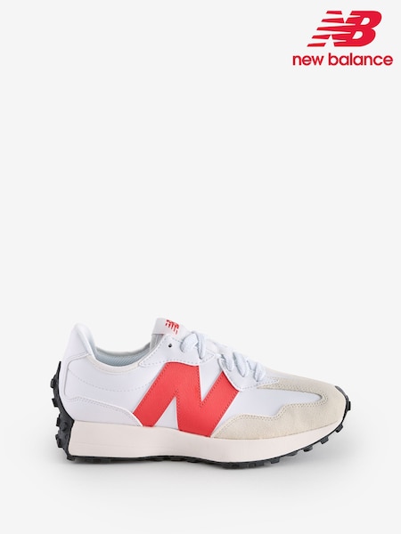 New Balance White/Blue/Red Womens 327 Trainers (E63665) | €143