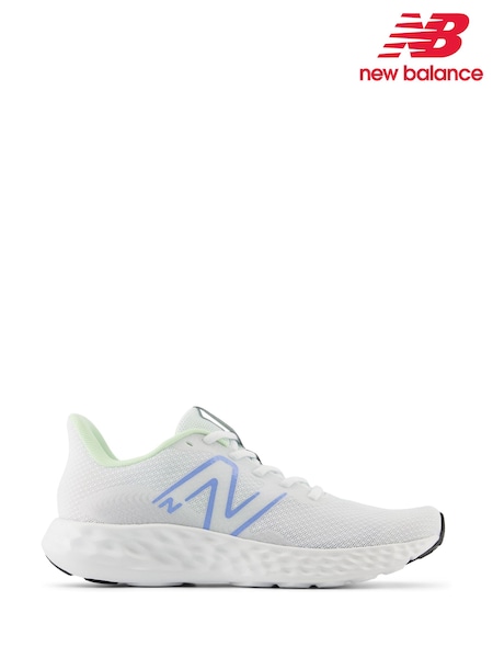 New Balance White/Silver Womens 411 Trainers (E63681) | €64