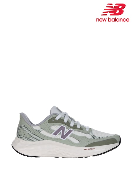 New Balance White/Green Womens Fresh Foam Arishi v4 Trainers (E63685) | €119