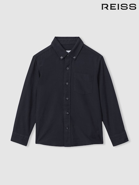Azul marino - Reiss Greenwich Button Down Oxford Shirt (E63748) | 50 €