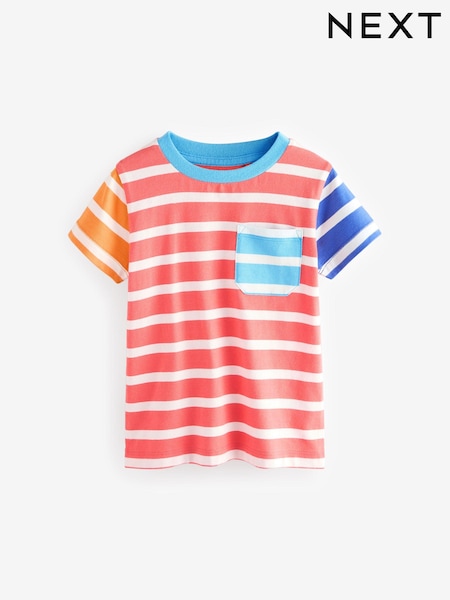 Red Hotchpotch Short Sleeve Stripe T-Shirt (3mths-7yrs) (E63784) | SGD 11 - SGD 15