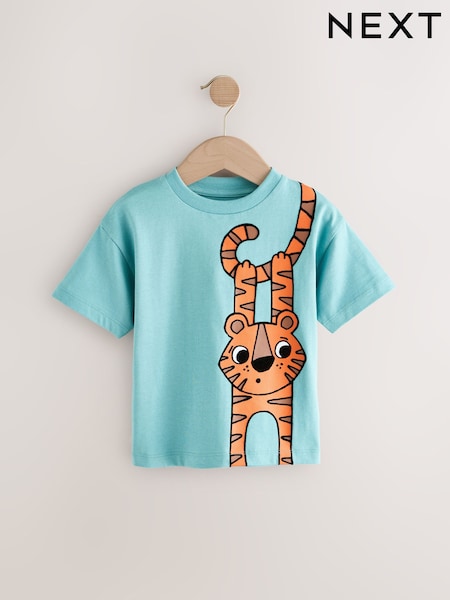 Blue 100% Cotton Short Sleeve Graphic Print T-Shirt (3mths-8yrs) (E63789) | $9 - $12