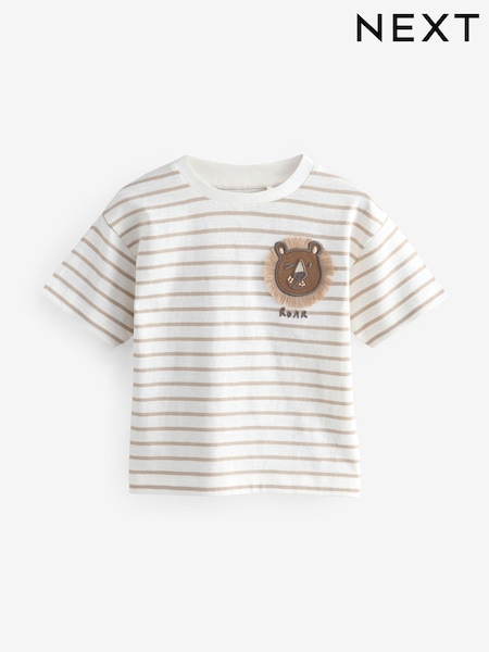 White Lion Short Sleeve Stripe T-Shirt (3mths-7yrs) (E63791) | SGD 11 - SGD 15