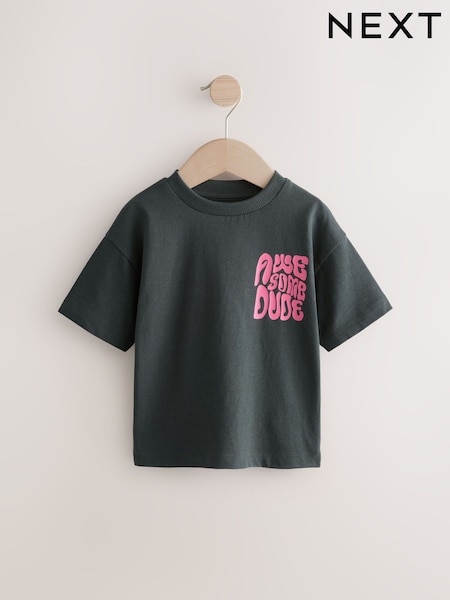 أسود Awesome - Simple Short Sleeve T-Shirt (3mths-7yrs) (E63793) | ‏18 د.إ.‏ - ‏ 28‏ د.إ.