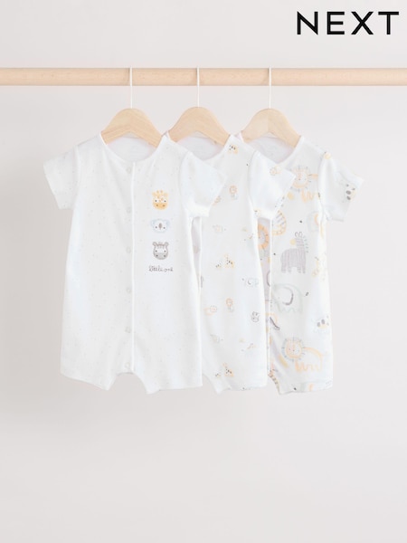 Blanco safari - Baby Rompers 3 Pack (0mths-2yrs) (E63880) | 25 € - 30 €