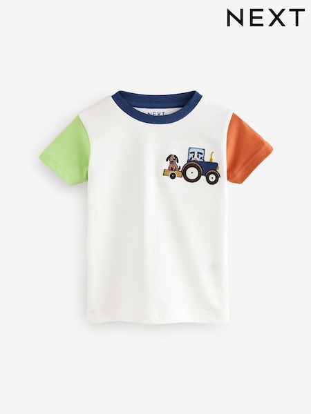 White Short Sleeve Transport T-Shirt (3mths-7yrs) (E63897) | €8 - €10