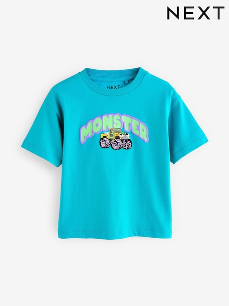 Blue Short Sleeve Transport T-Shirt (3mths-7yrs) (E63903) | €8 - €11