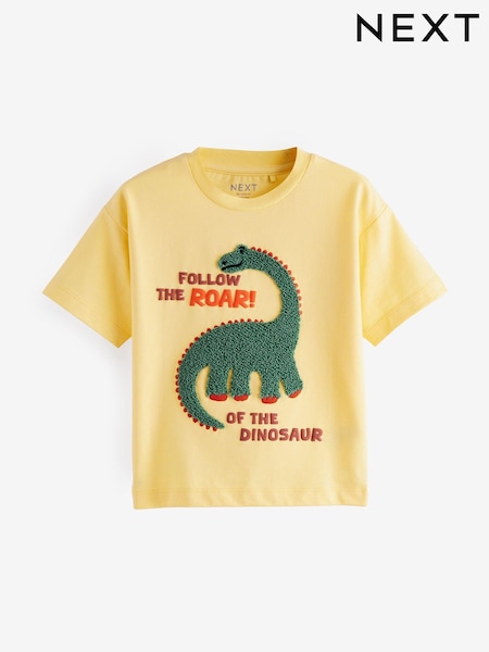 أصفر - Short Sleeve Appliqué T-Shirt (3mths-7yrs) (E63905) | ‏36 د.إ.‏ - ‏ 46‏ د.إ.