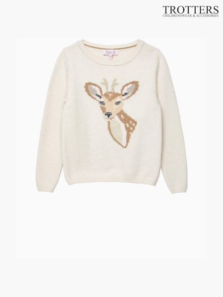 Trotters London Winter Dasher White Jumper (E64127) | 250 LEI - 267 LEI
