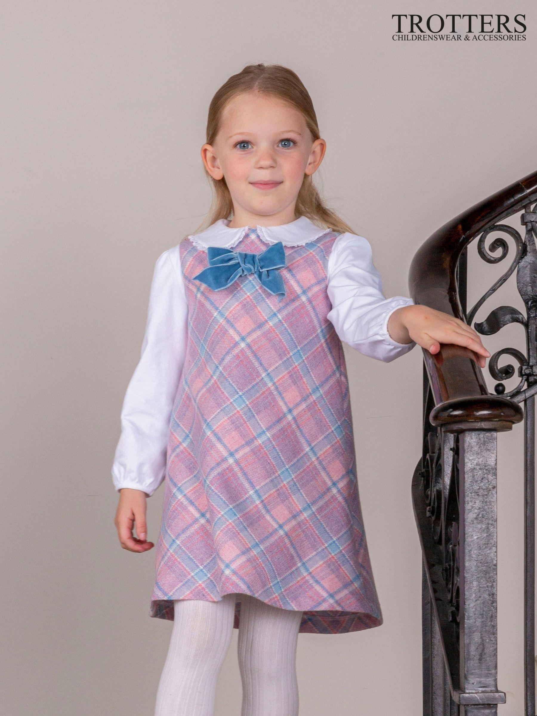 Pink tartan pinafore cheap