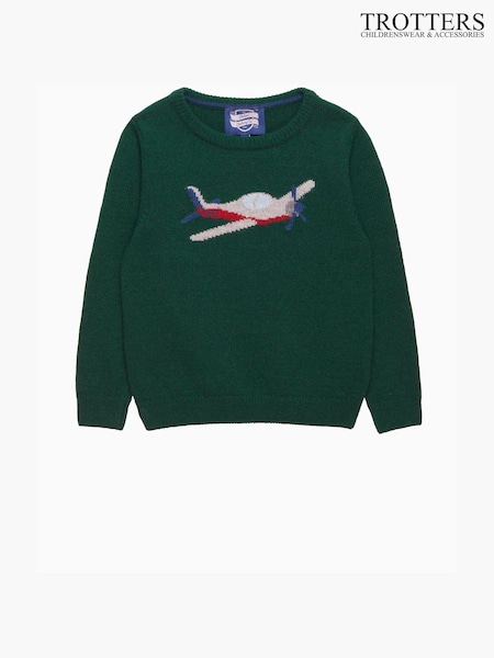 Trotters London Green Plane Jumper (E64203) | €40 - €42