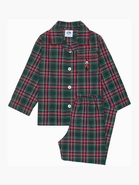 Trotters London Green Christmas Tartan Nutcracker 100% Cotton Pyjamas (E64205) | ‏169 د.إ.‏ - ‏ 180‏ د.إ.