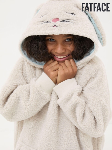 FatFace Natural Oversized Rabbit Fleece Hoodie (E64211) | €23.50