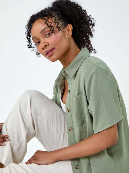 Roman Green Button Up Pocket Shirt (E64217) | €42