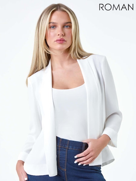 Roman White Edge To Edge Jacket (E64218) | €33