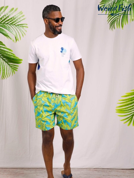 Weird Fish Dark Blue Belukha Printed Swim Shorts (E64666) | €13