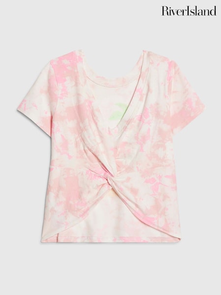 Pink - River Island Island Vibes Tie Dye Top