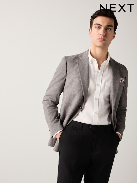 Сірий - Slim Fit Soft Touch Textured Jersey Blazer (E64877) | 2 933 грн
