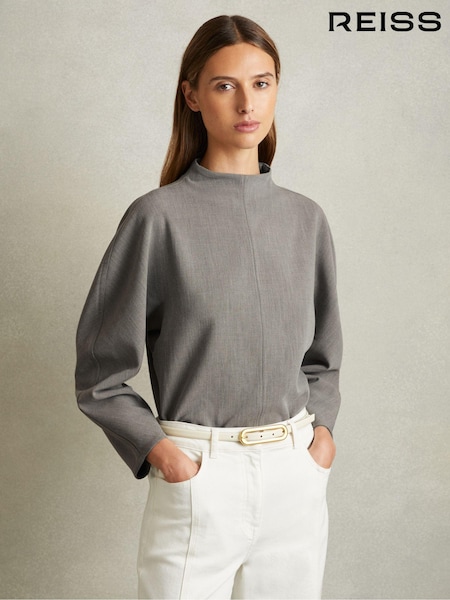 Reiss Markari Sculpted High Neck Top (E64905) | ‏1,079‏₪