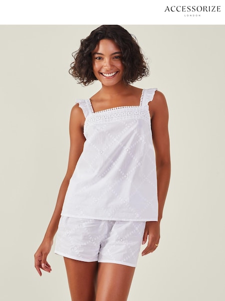 Accessorize Broderie 100% Cotton Pyjamas Set (E65231) | €23