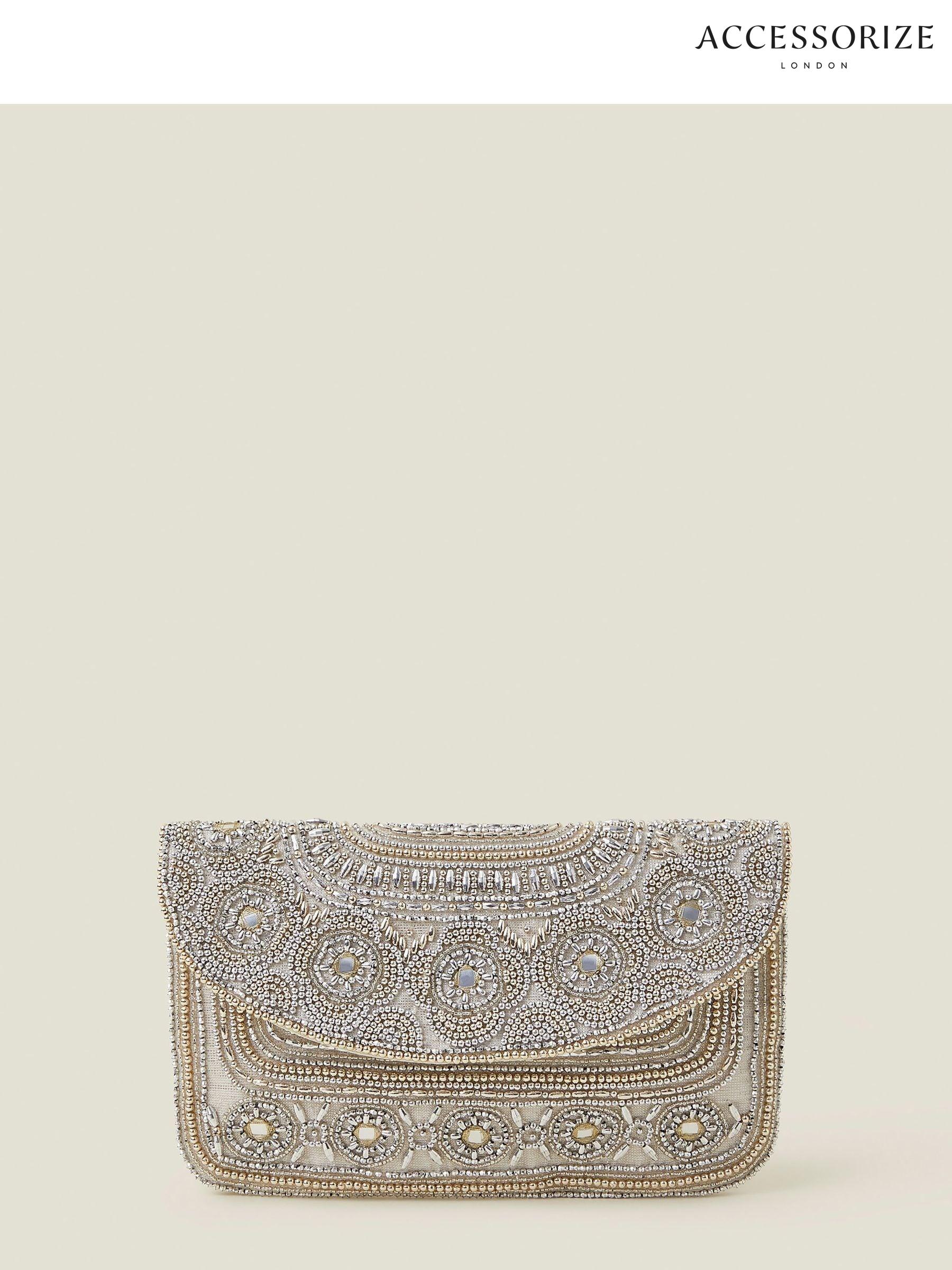 Womens silver clutch bag sale