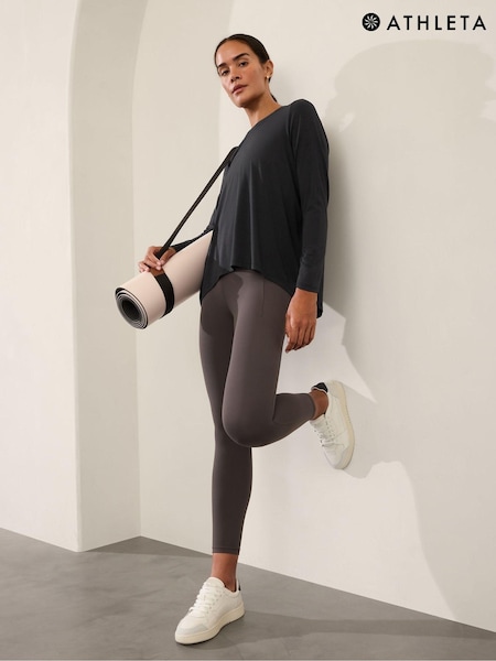 Schwarz - Athleta With Ease, Langarm-Top (E65325) | 61 €