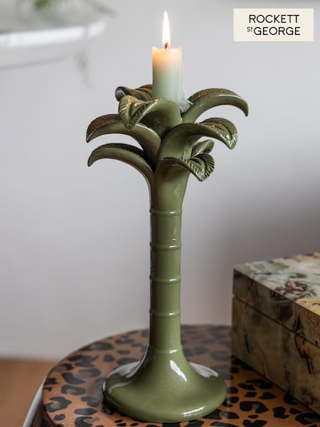 Rockett St George Green Palm Tree Taper Holder (E65330) | €35