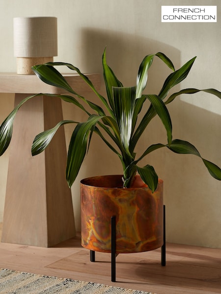 French Connection Copper Medium Patina Metal Stand Plant Pot (E65332) | €108