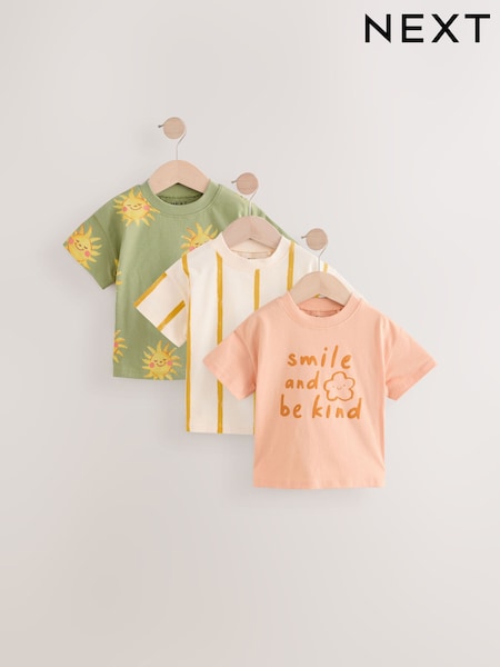 Verde - Short Sleeve 100% Cotton T-Shirts 3 Pack (3mths-7yrs) (E65367) | 21 € - 26 €
