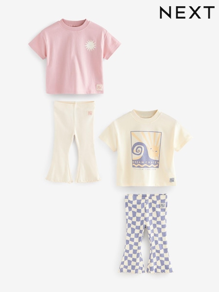 Pink - 2 Pack T-Shirt & Flare Set (3mths-7yrs) (E65388) | 30 € - 35 €