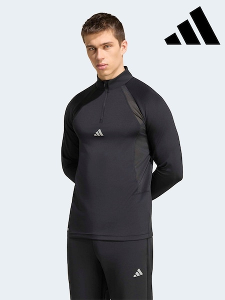 Black - Regular Adidas Tech Apparel 1/4 Zip Sweatshirt