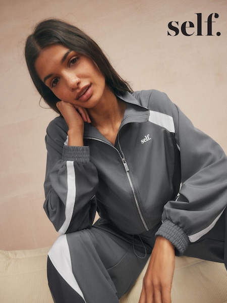 self. Charcoal Grey Full Zip Jacket (E65959) | €46